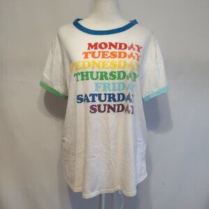 EUC Disney Parks Rainbow Days of the Week Shirt